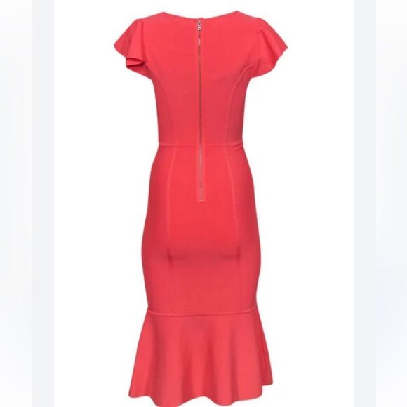 BCBGMAXAZRIA Bandage Ribbed Cap Sleeve Midi Dress - Picture 5 of 7